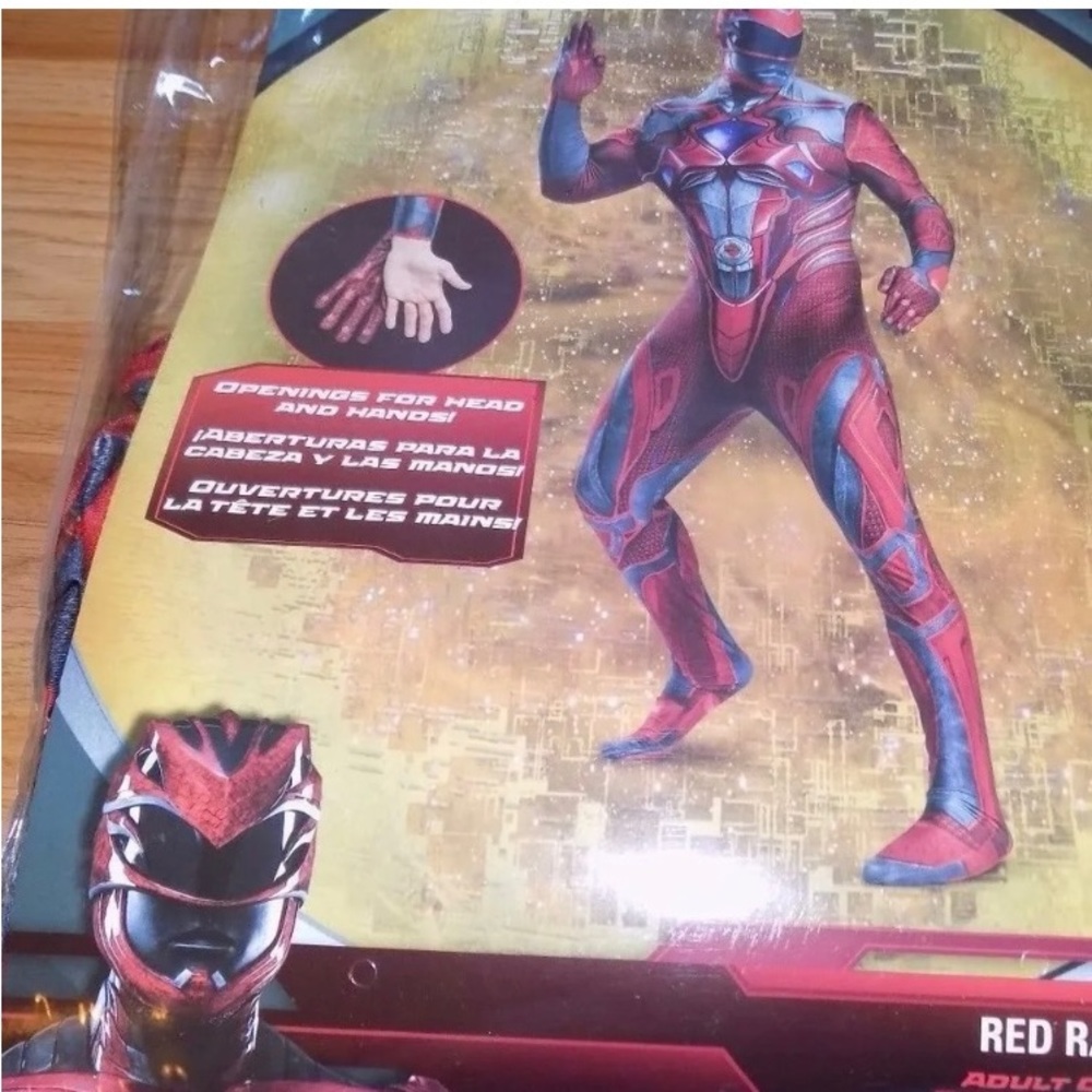 Men's Size Medium 38-40 Power Rangers Red Ranger Halloween Costume Bodys…